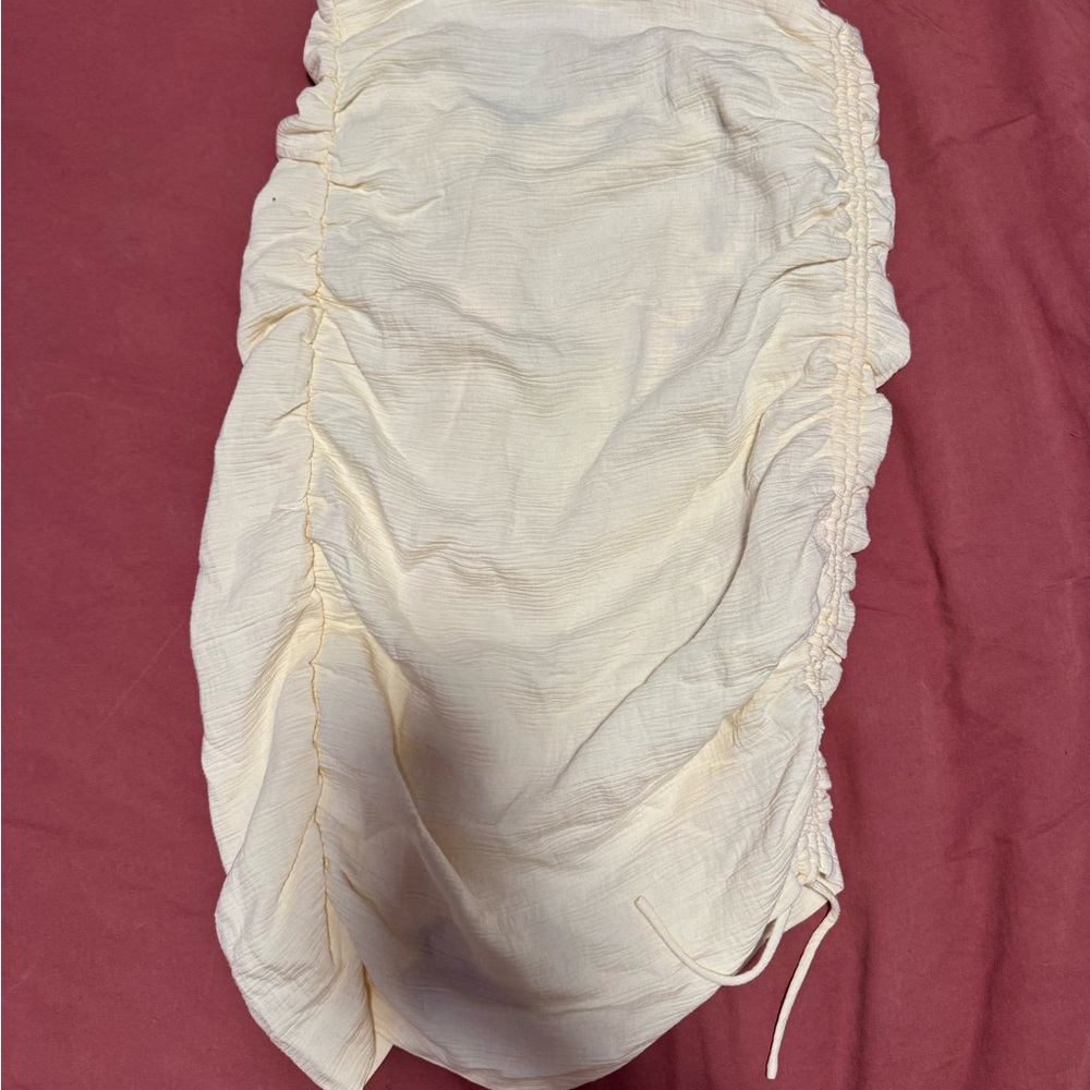 Zara Off-White Textured Skirt